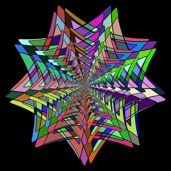 ArtByAi #1630 Colorful Abstract Star